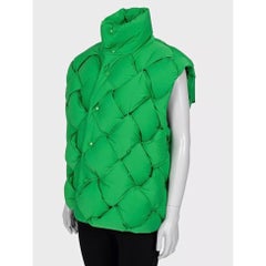 Bottega Veneta Green Padded Intrecciato Vest - Size L