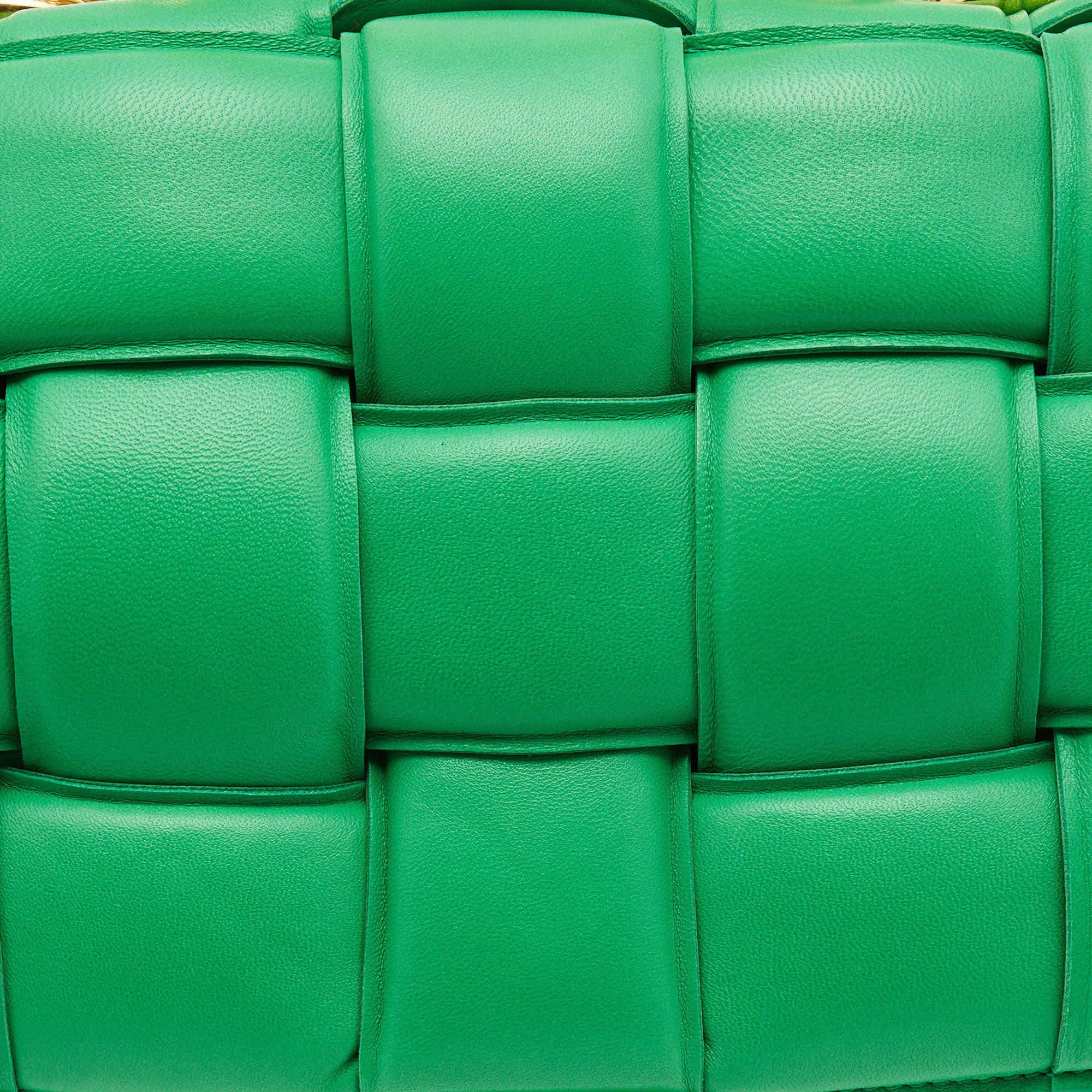Bottega Veneta Green Padded Leather Chain Cassette Shoulder Bag 3