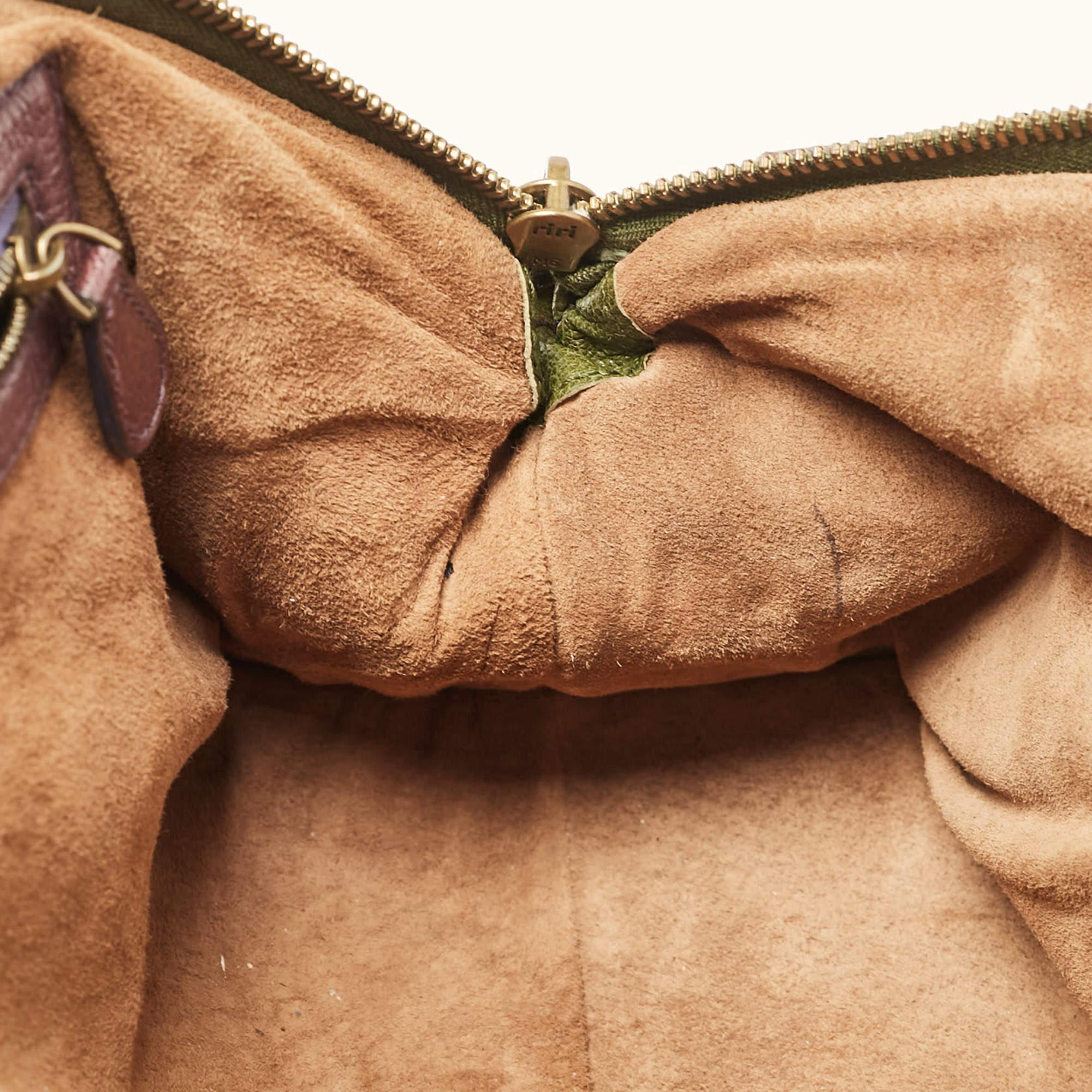 Bottega Veneta Bolso Bowler de Piel Intrecciato Verde/Morado 3