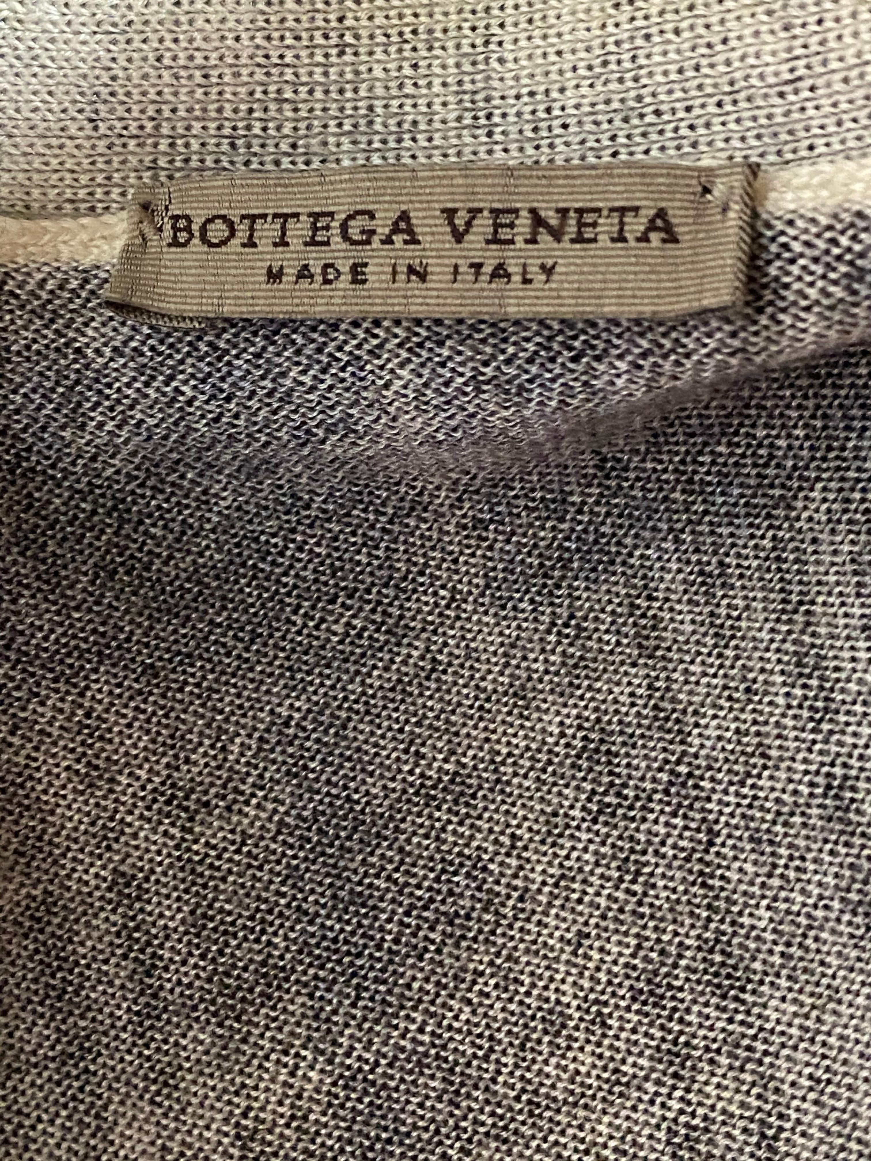 Gray Bottega Veneta Grey and Green Cashmere and Silk Plaid Cardigan Sweater  For Sale