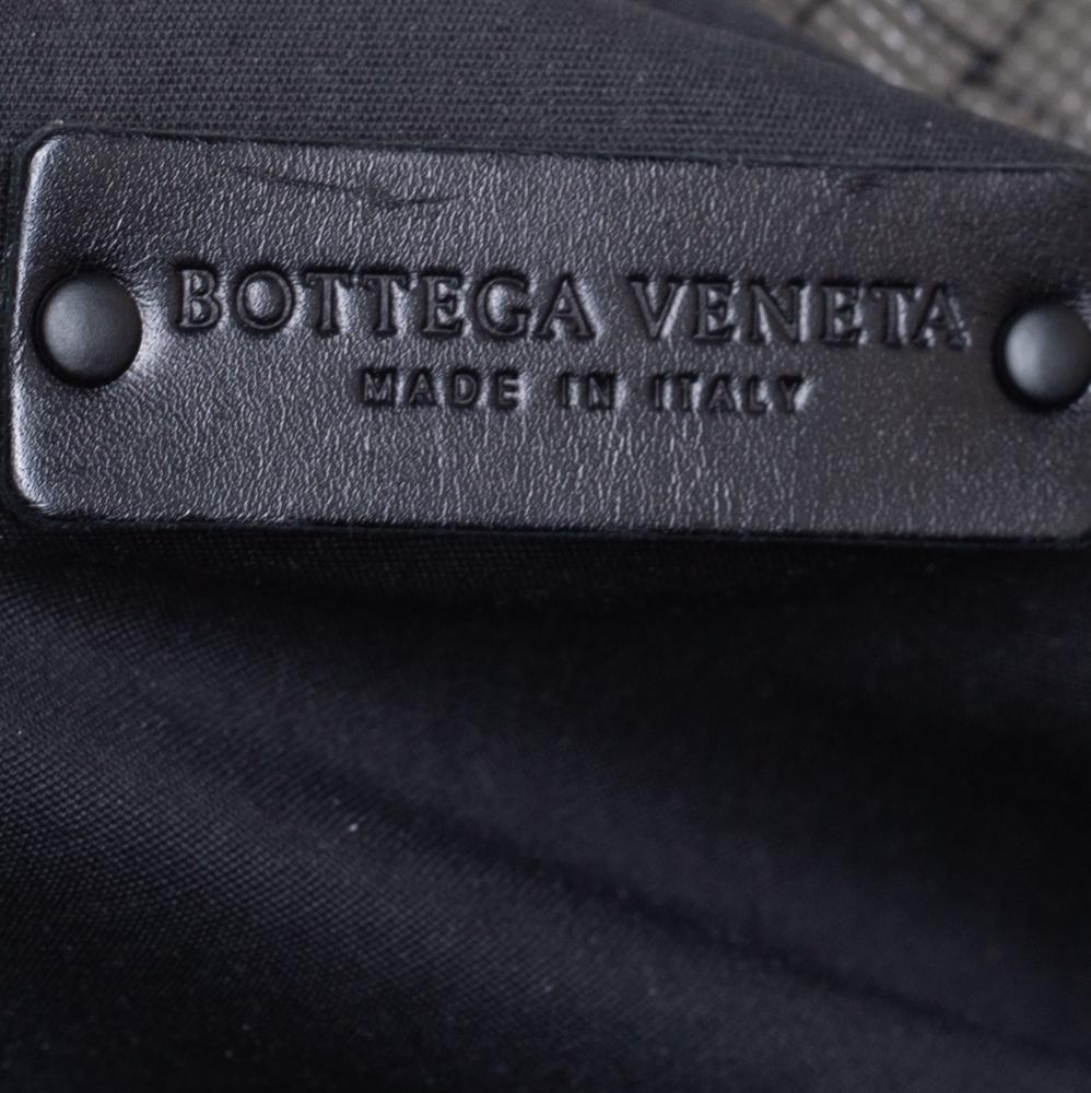 Bottega Veneta Grey/Black PVC and Leather Marco Polo Tote In Good Condition In Dubai, Al Qouz 2