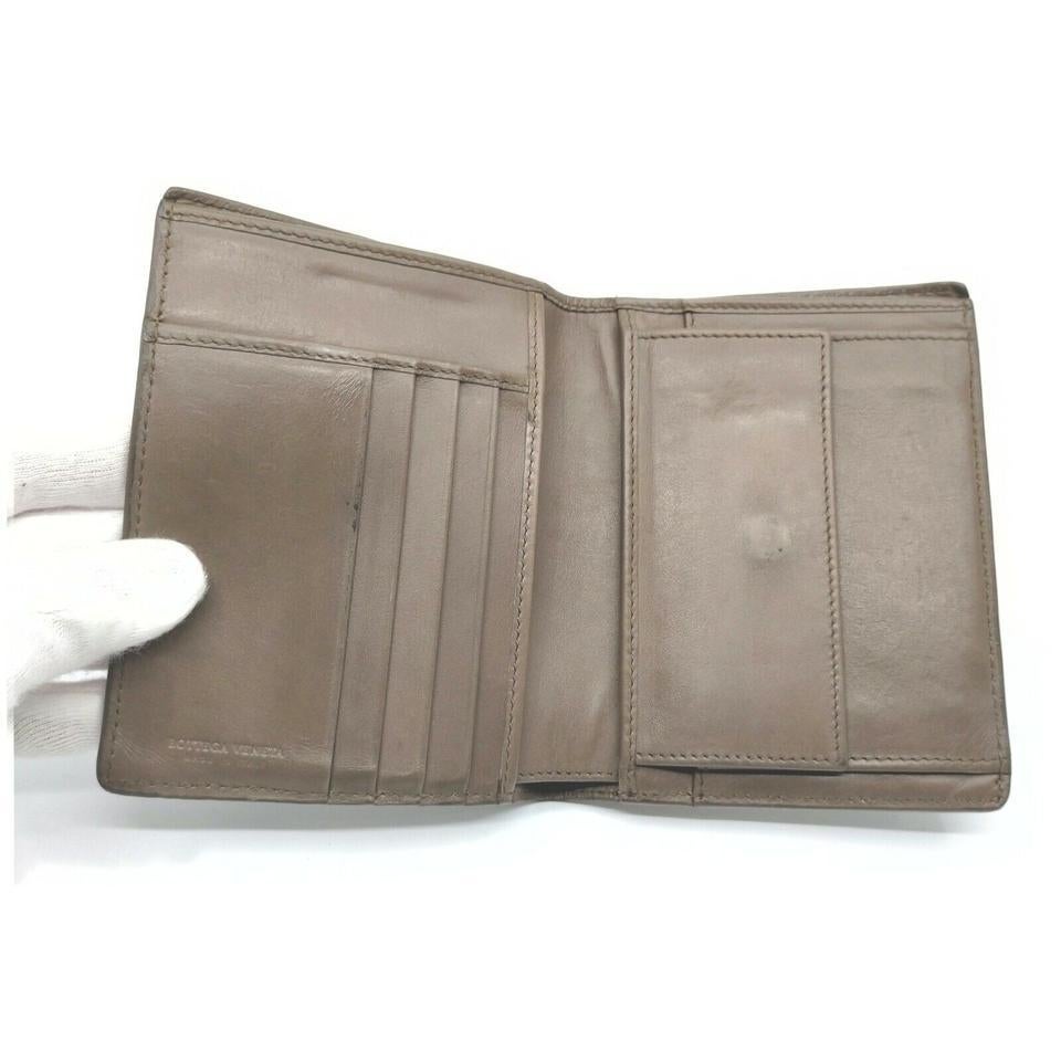 Bottega Veneta Grey-Brown Intrecciato Woven Leather Bifold Wallet 861755 3