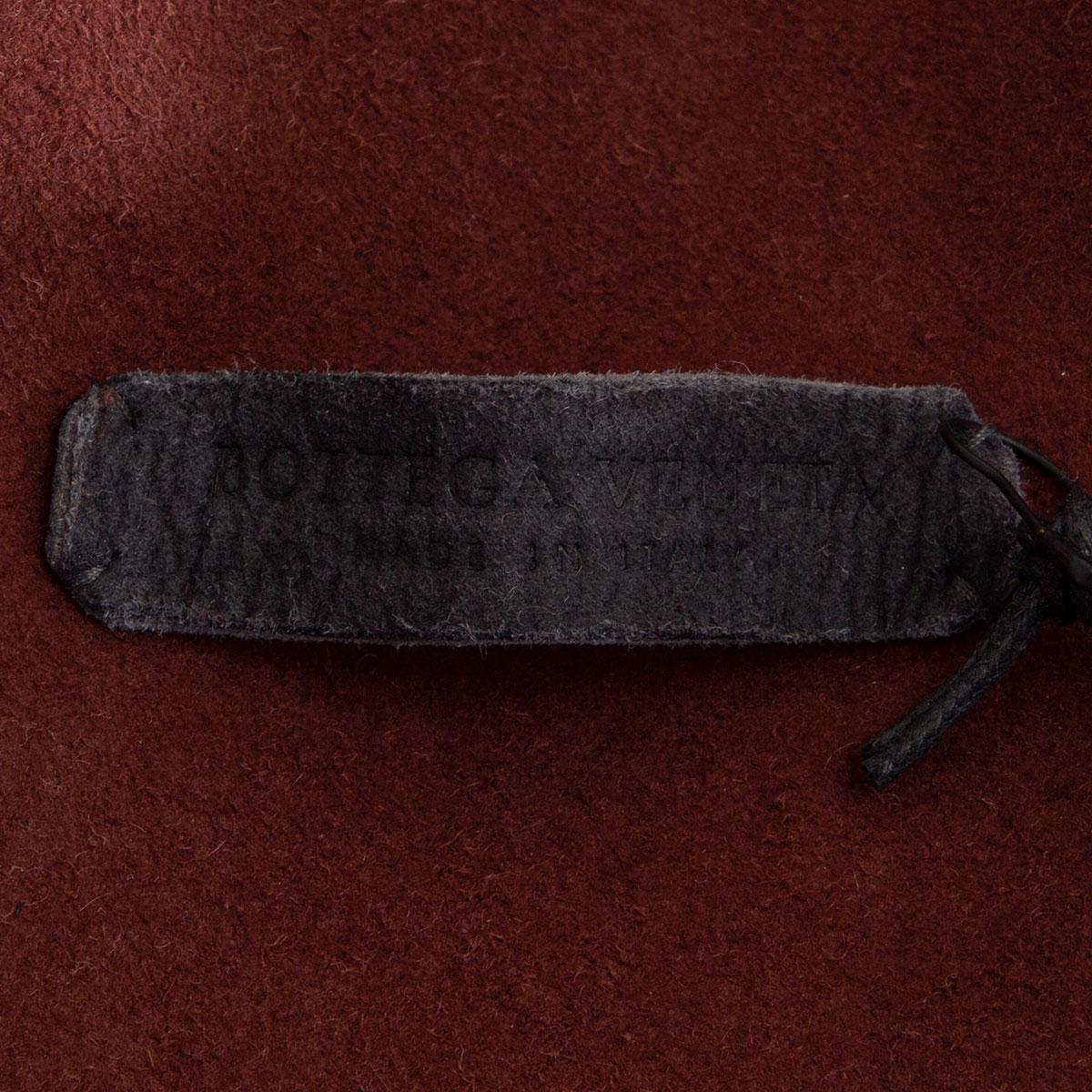 BOTTEGA VENETA gris burdeos PUR POCKET SHEARLING Chaleco Chaqueta 38 XS 1