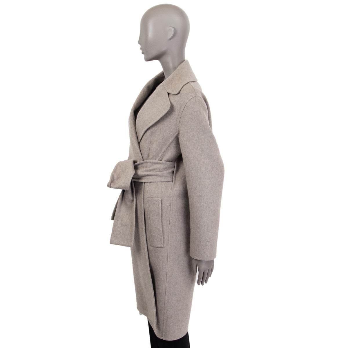 BOTTEGA VENETA gris cachemira Chaqueta Abrigo TIE WAIST 38 XS Gris