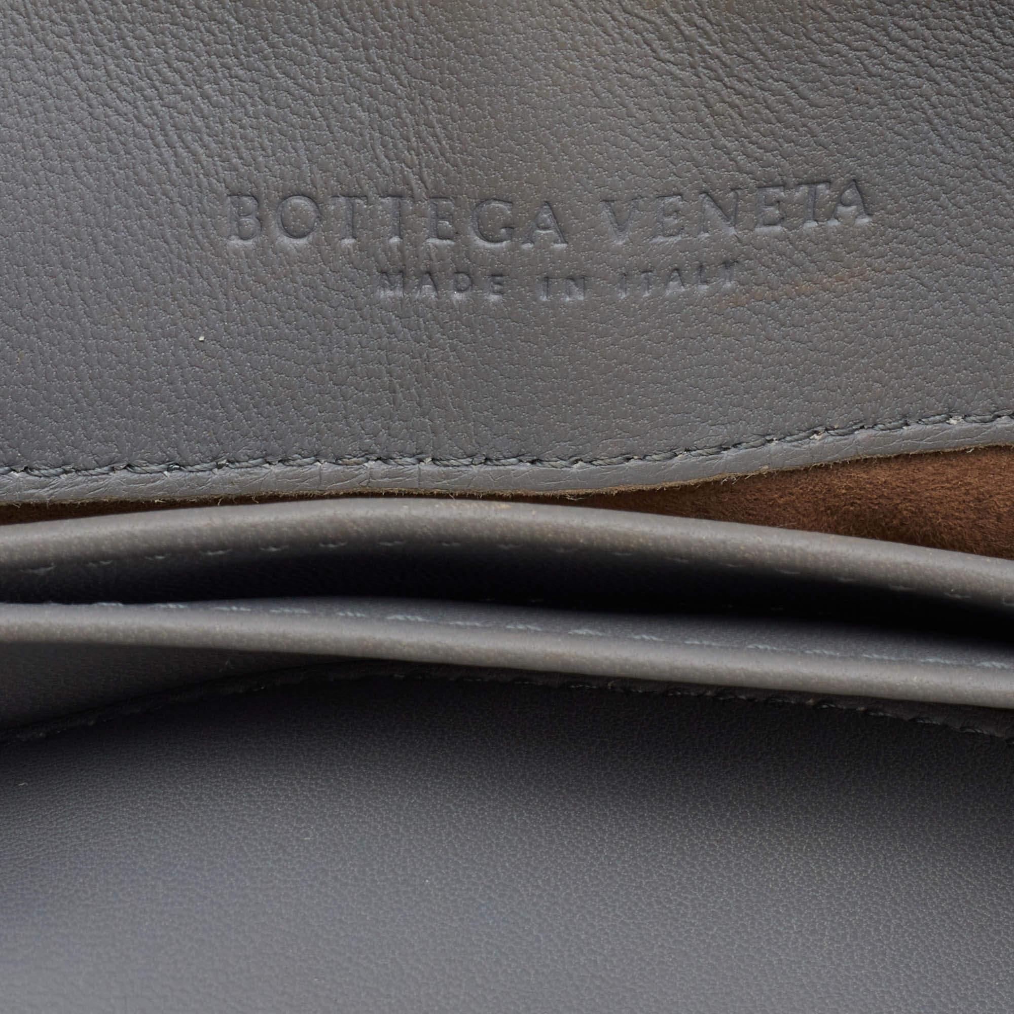 Bottega Veneta Grey Intrecciato Leather Baby Olimpia Shoulder Bag 4