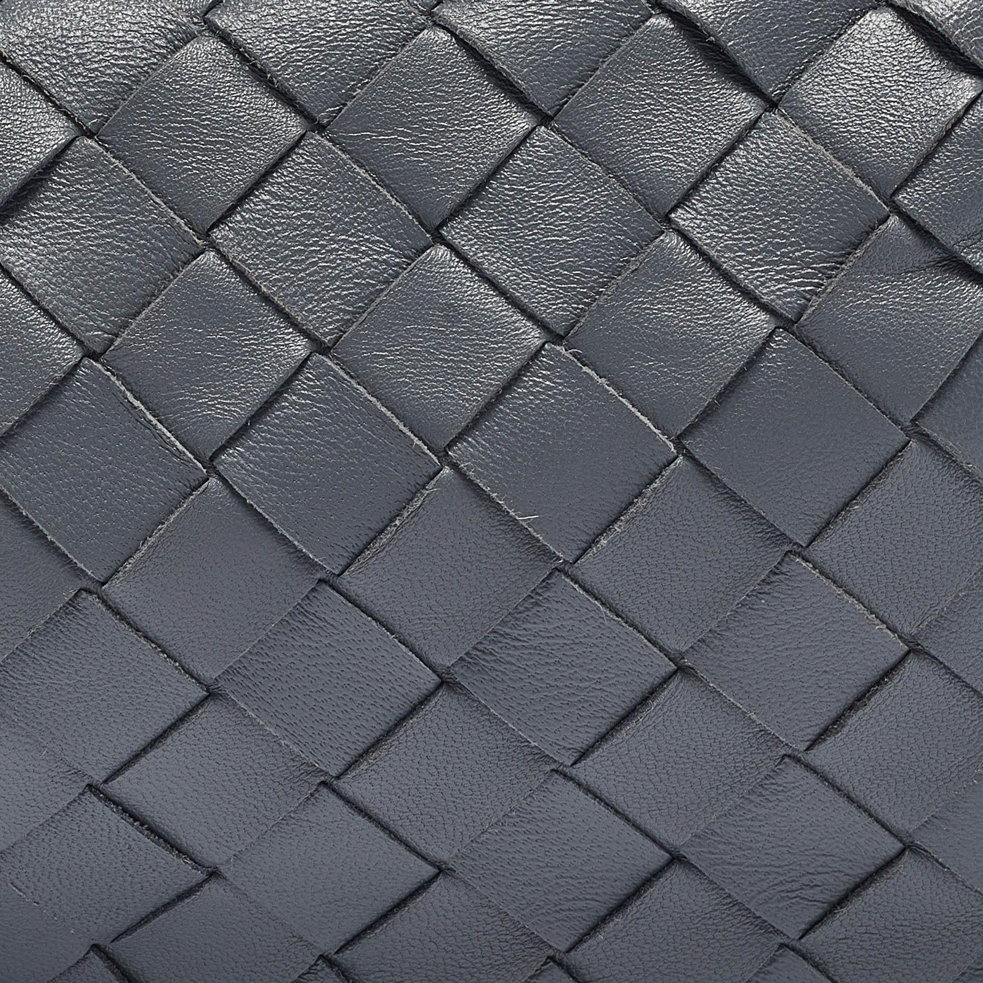 Bottega Veneta Grey Intrecciato Leather Mini Jodie Hobo 1