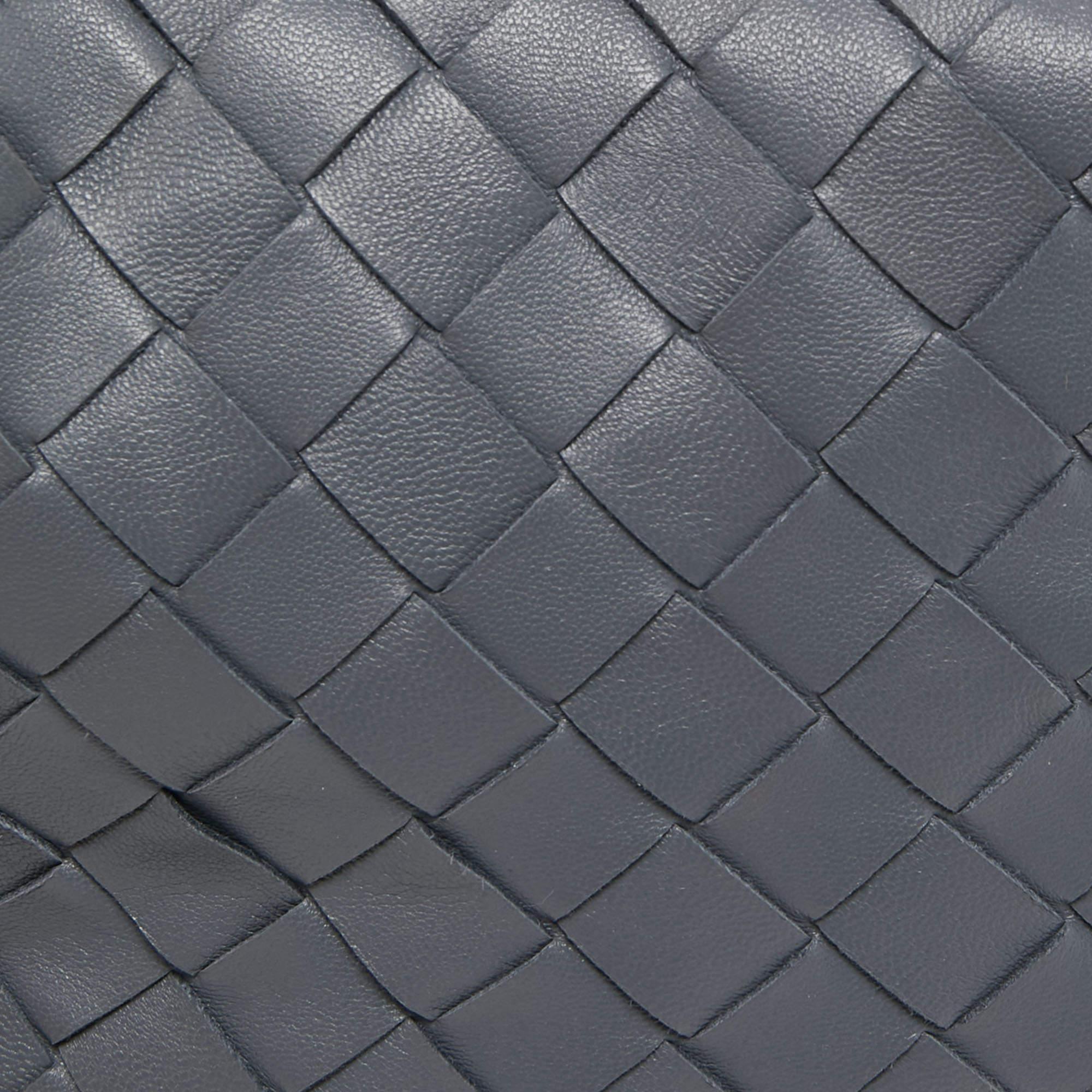 Bottega Veneta Grey Intrecciato Leather Mini Jodie Hobo 2