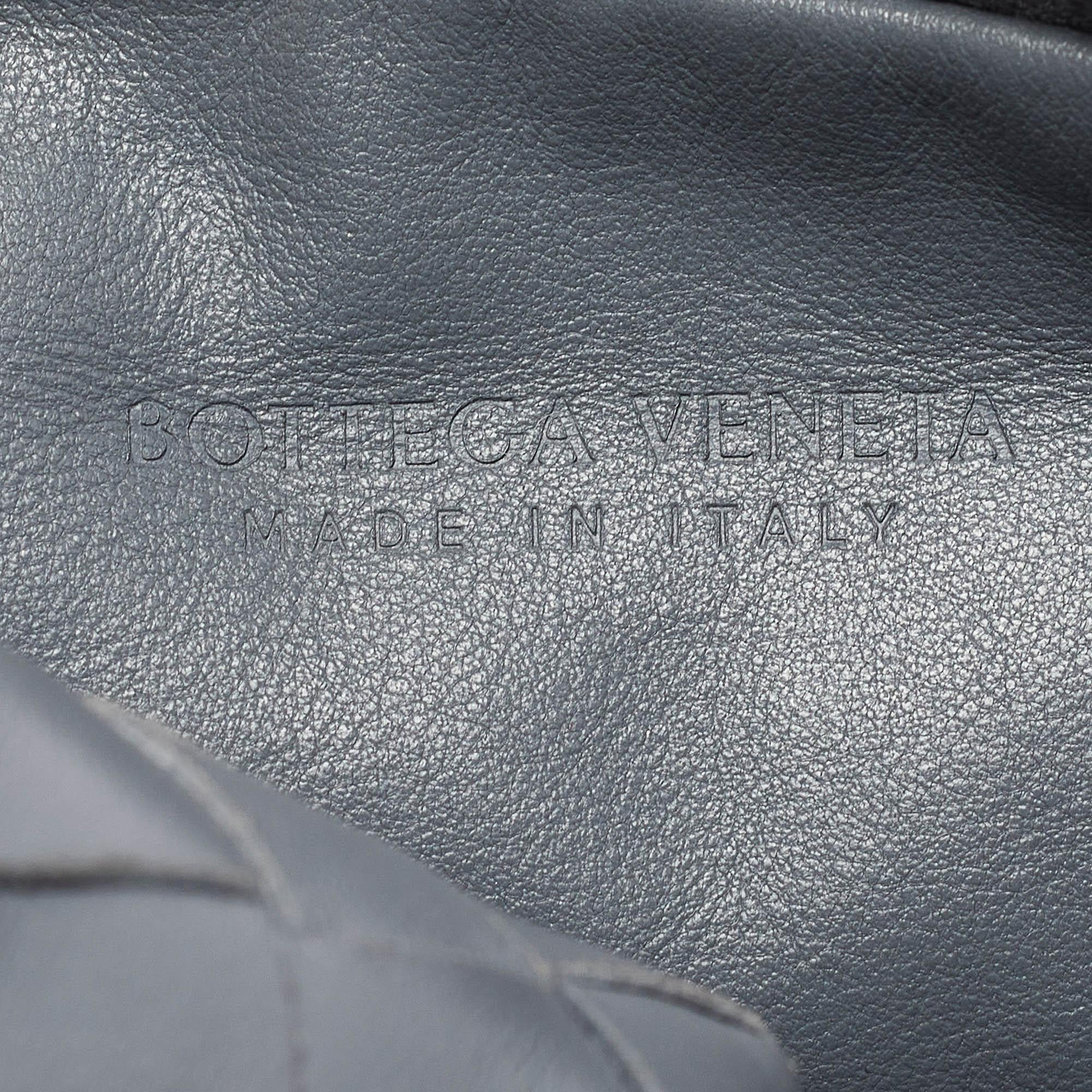 Bottega Veneta Grey Intrecciato Leather Mini Jodie Hobo 4