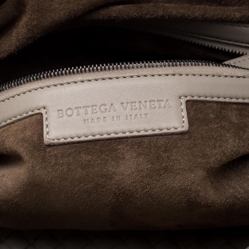 Bottega Veneta Grey Intrecciato Leather Montaigne Satchel 2