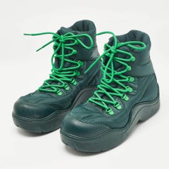 Bottega Veneta Grey Nylon Puddle Bomber Snow Boots Size 39