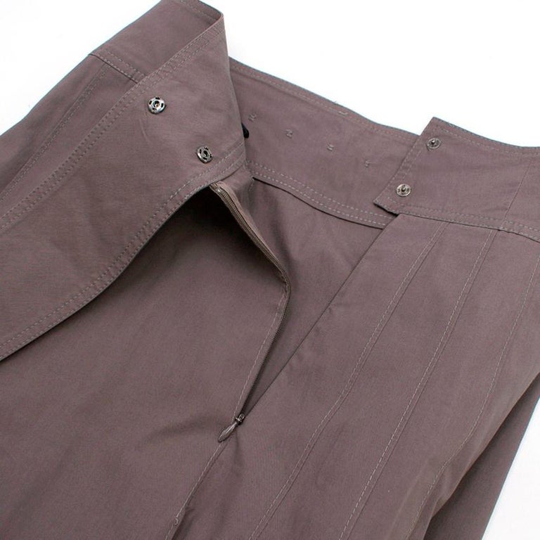 Bottega Veneta Grey Pleated Maxi Skirt US 00 For Sale at 1stDibs