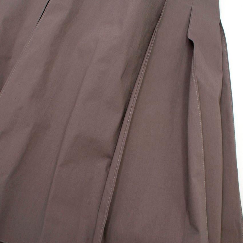 Women's Bottega Veneta Grey Pleated Maxi Skirt US 00 For Sale