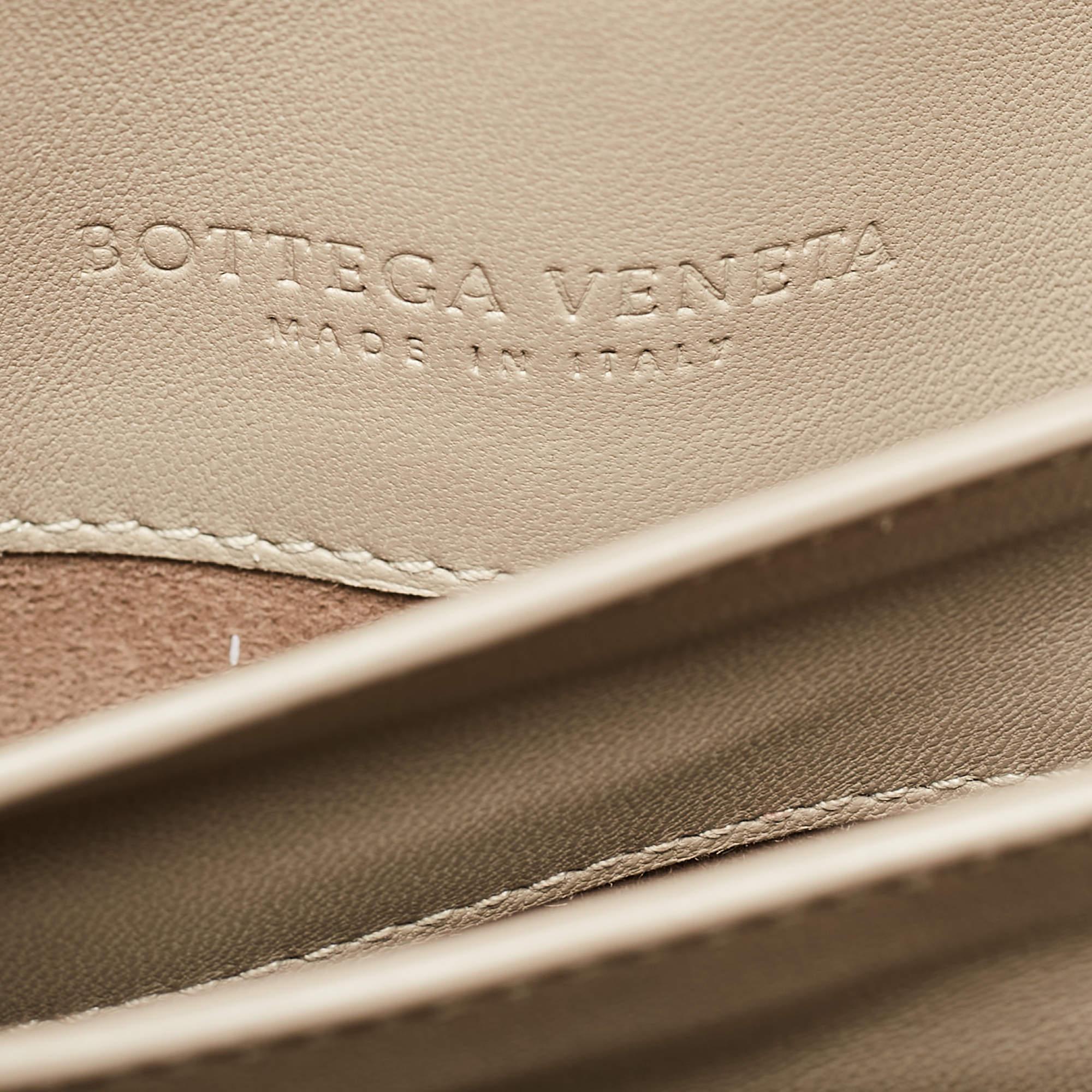 Bottega Veneta Grey Watersnake and Leather Runway Shoulder Bag For Sale 7