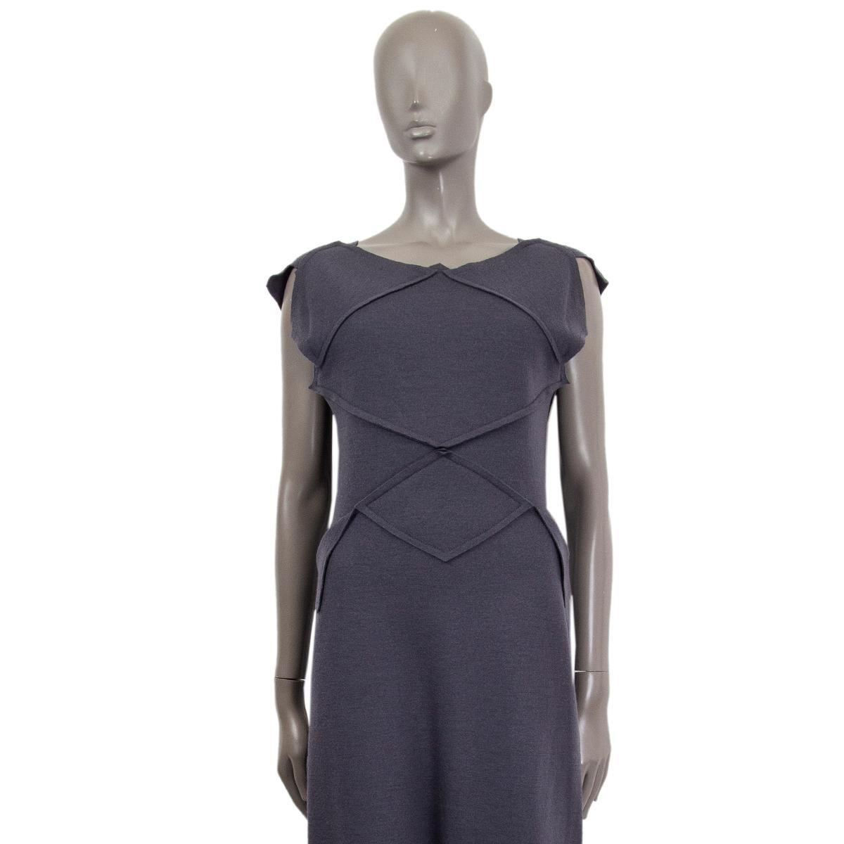 De las mujeres BOTTEGA VENETA Vestido SLEEVELESS PATCHWORK SHEATH de lana gris 44 L en venta