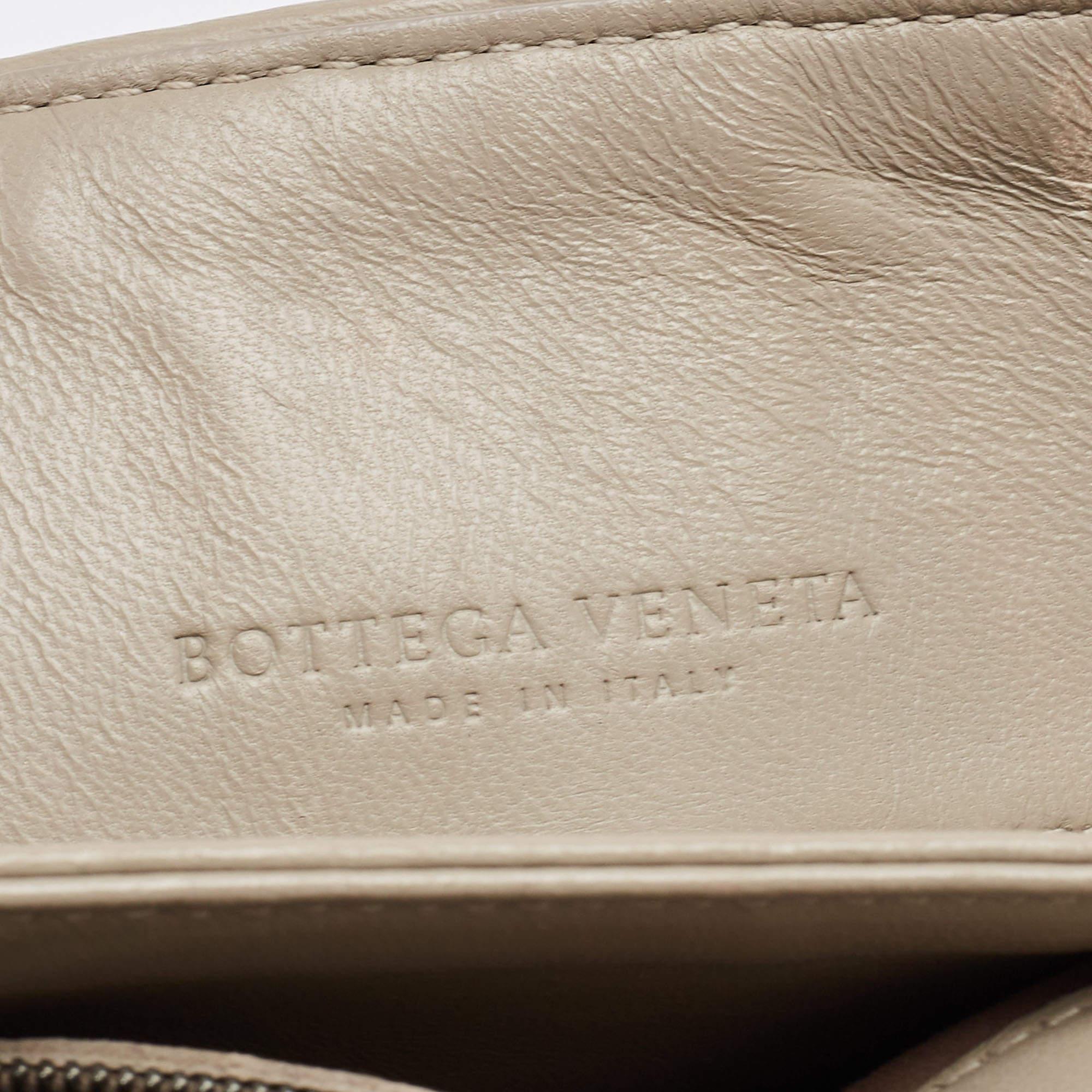 Bottega Veneta Grey Woven Leather Small Olimpia Shoulder Bag 3