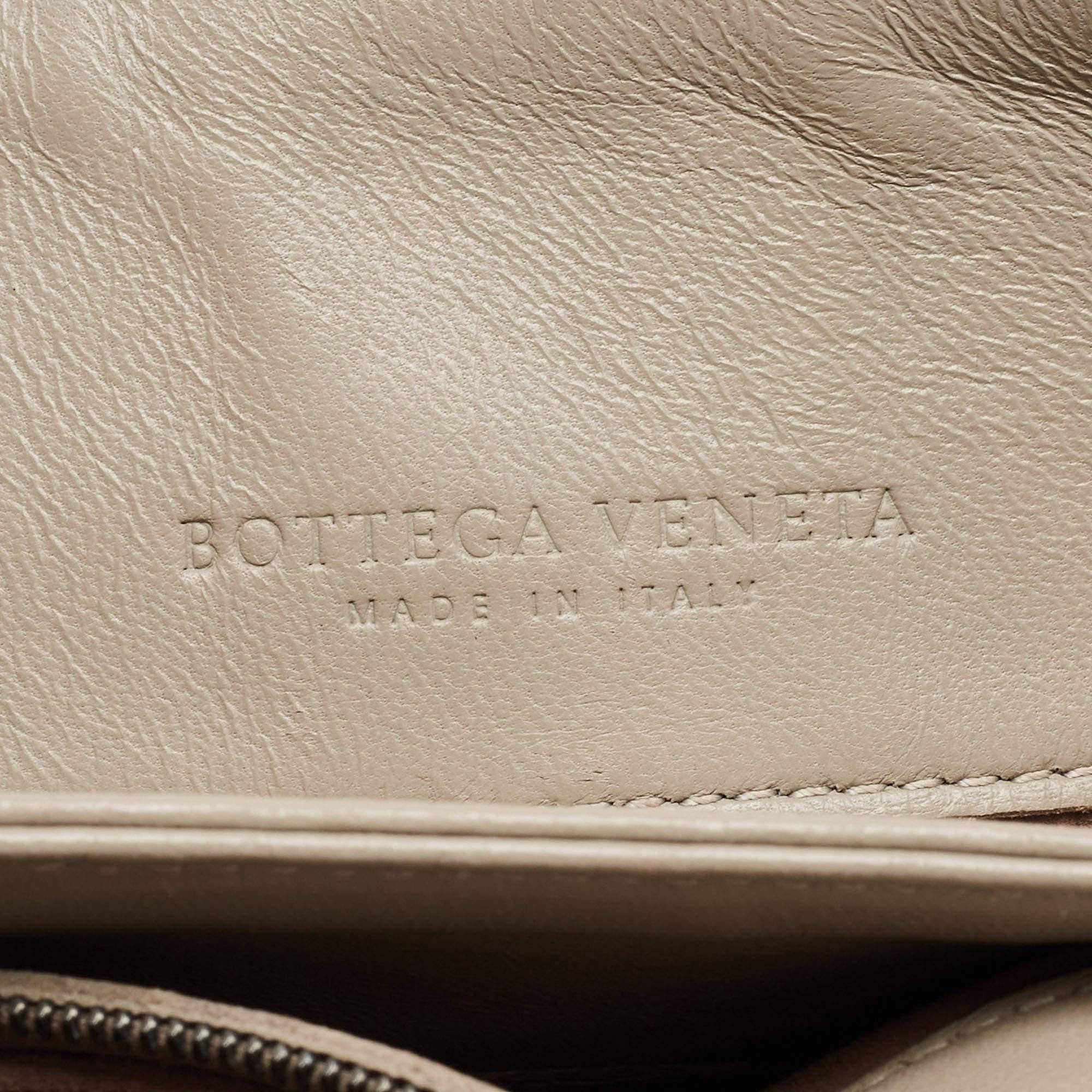 Bottega Veneta Grey Woven Leather Small Olimpia Shoulder Bag 4