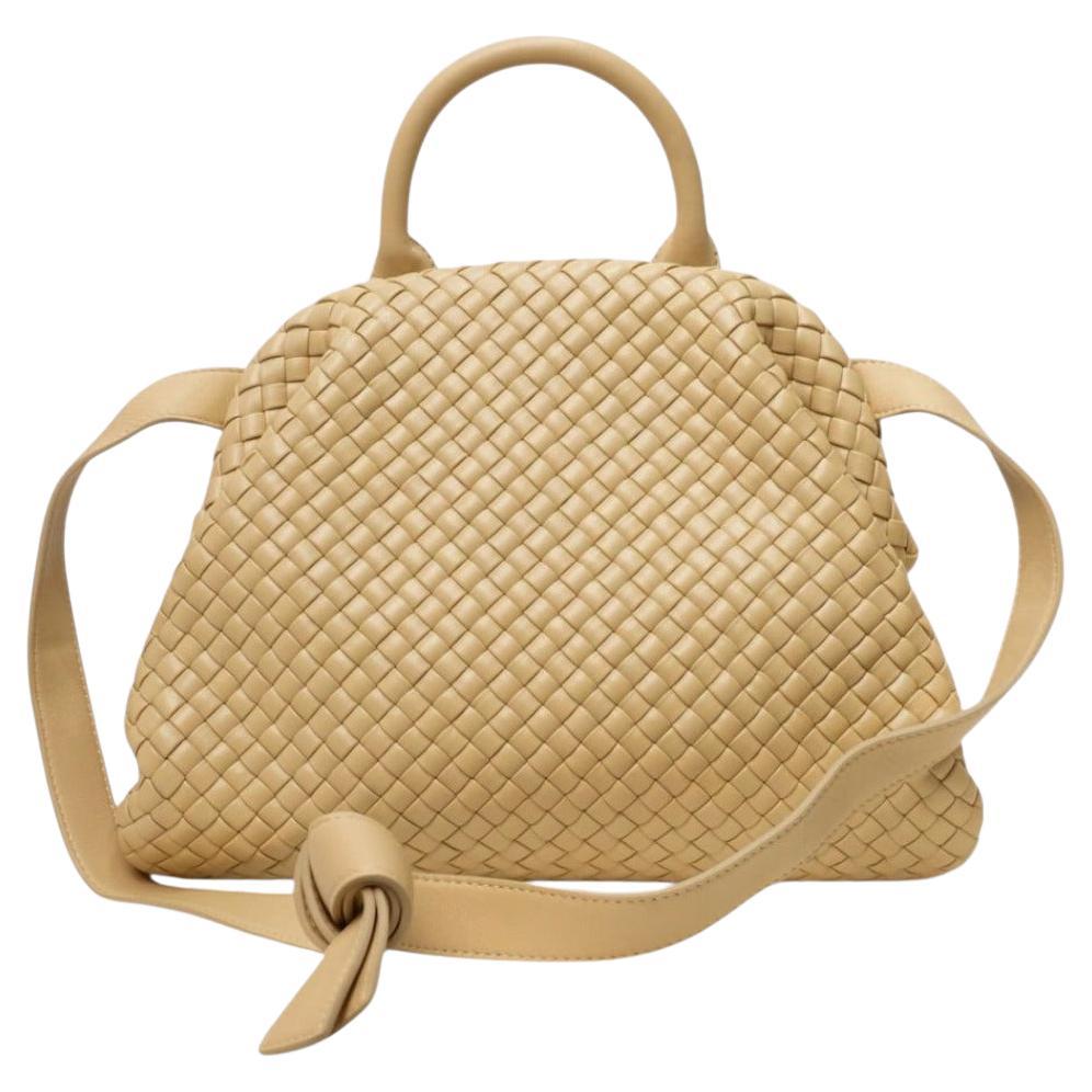Bottega Veneta Handle Medium Intrecciata Beige en vente