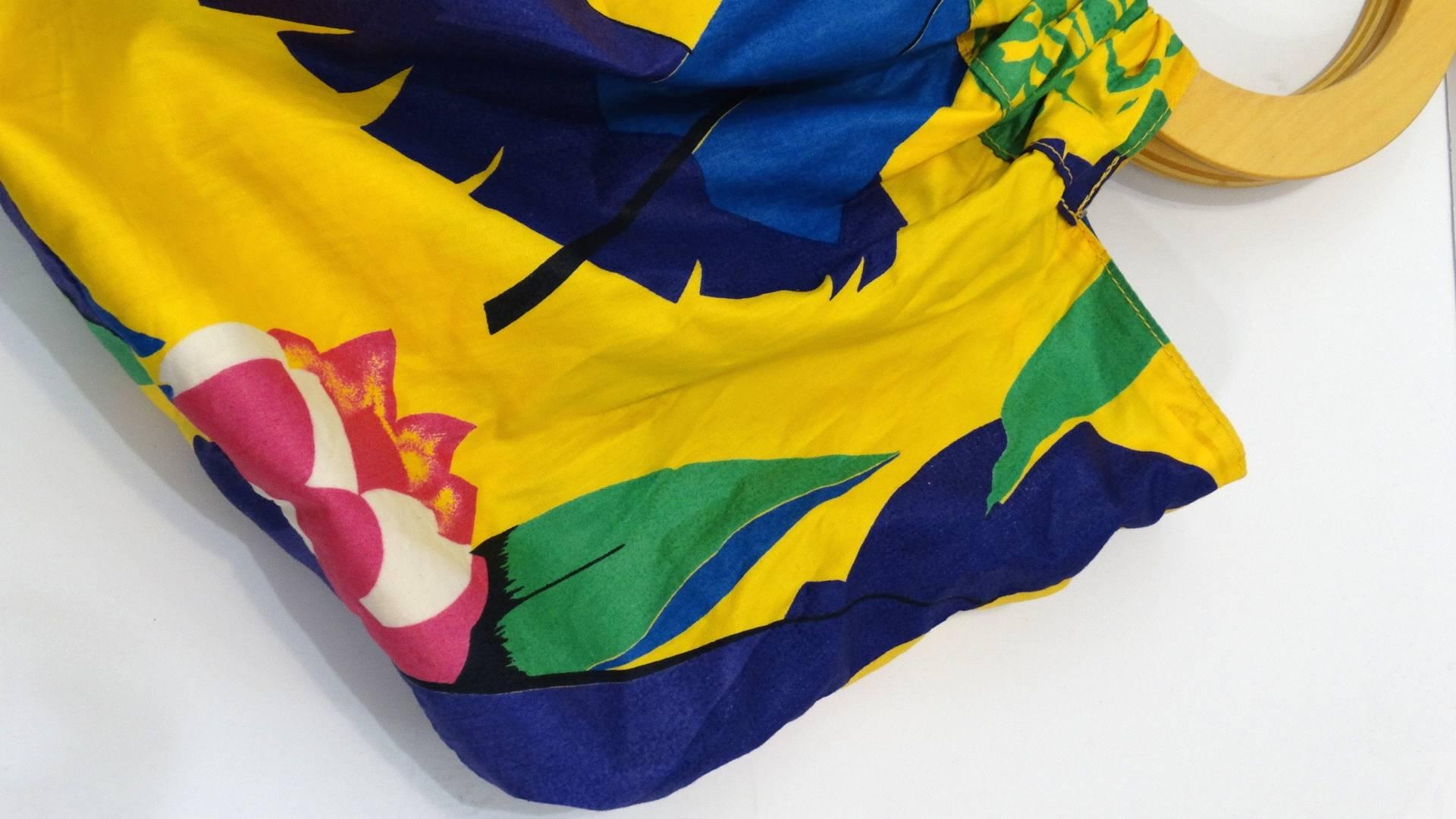 Yellow Bottega Veneta Hawaiian Print Bag