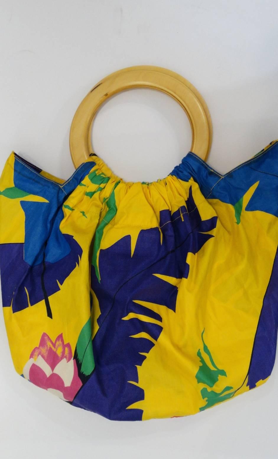 Bottega Veneta Hawaiian Print Bag In Excellent Condition In Scottsdale, AZ