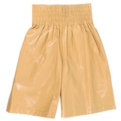 Bottega Veneta High-rise wide-leg leather shorts Runway SS20 - Size US2