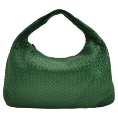 Bottega Veneta Hobo Bag Lambskin Intrecciato Parakeet Green Medium Large 47cm
