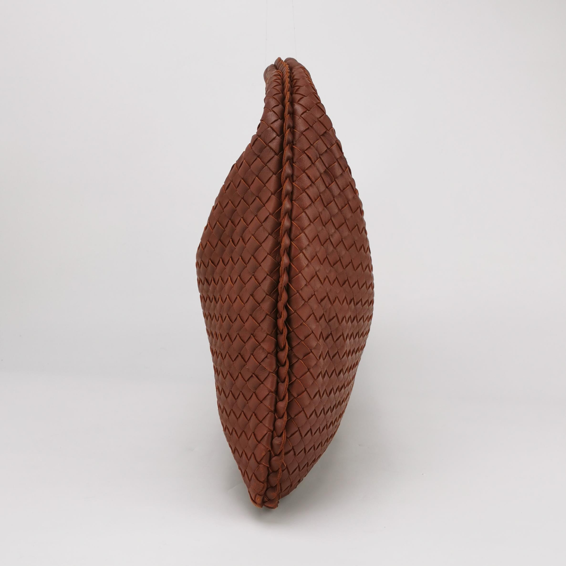 Women's Bottega Veneta Hobo Bag Lambskin leather Brick Red 47cm