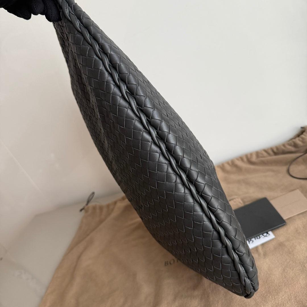 Bottega Veneta Bolso Hobo Piel de cordero Gris Oscuro Grande 47cm 7