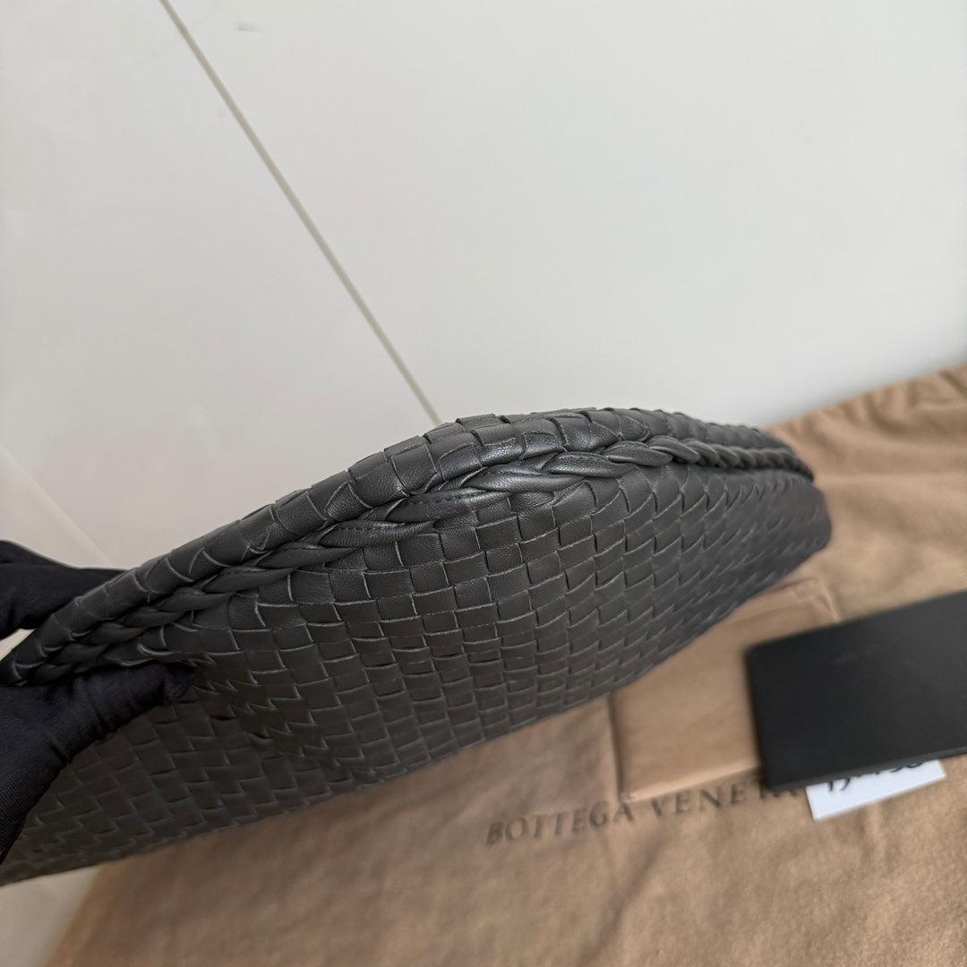 Bottega Veneta Bolso Hobo Piel de cordero Gris Oscuro Grande 47cm 9
