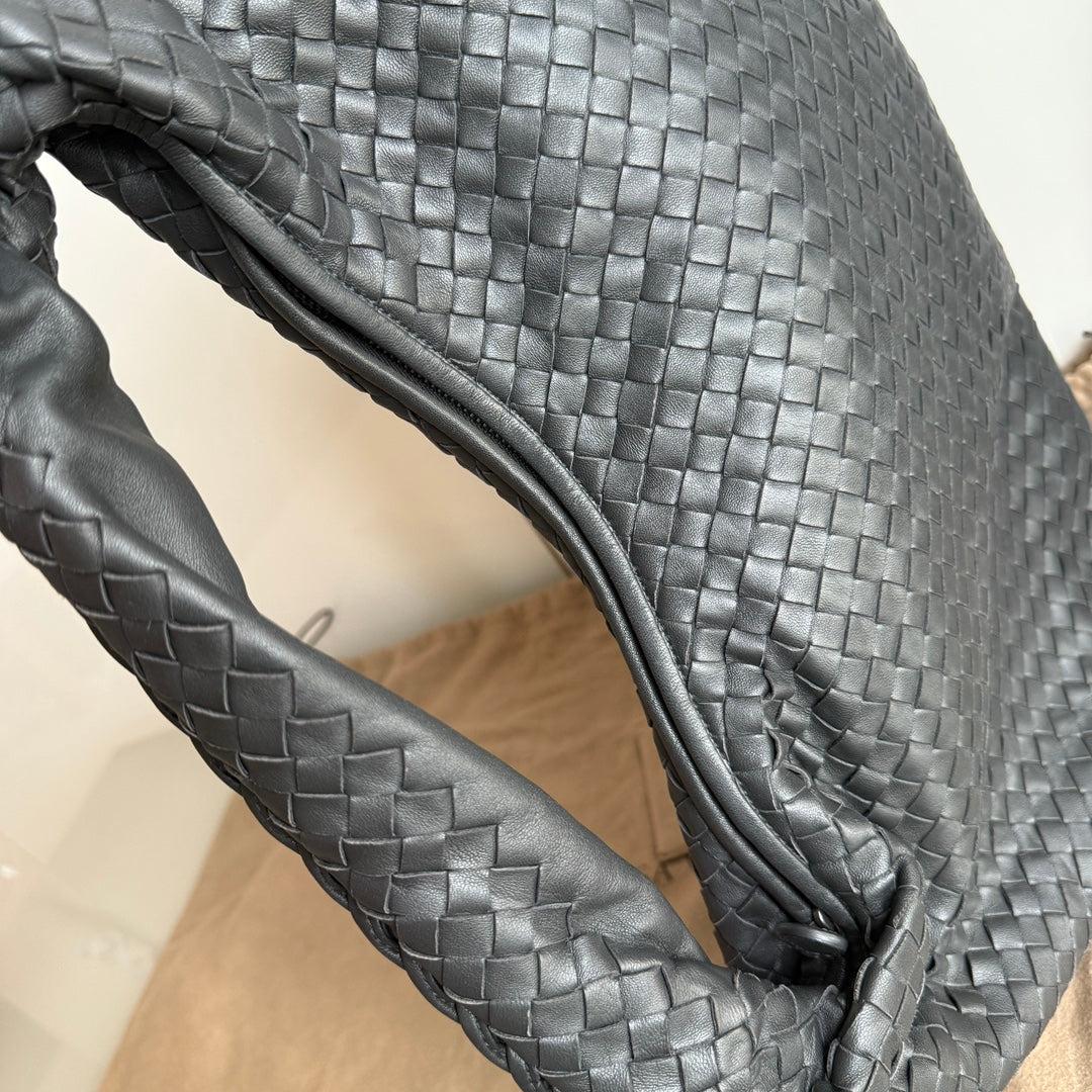Bottega Veneta Bolso Hobo Piel de cordero Gris Oscuro Grande 47cm 3