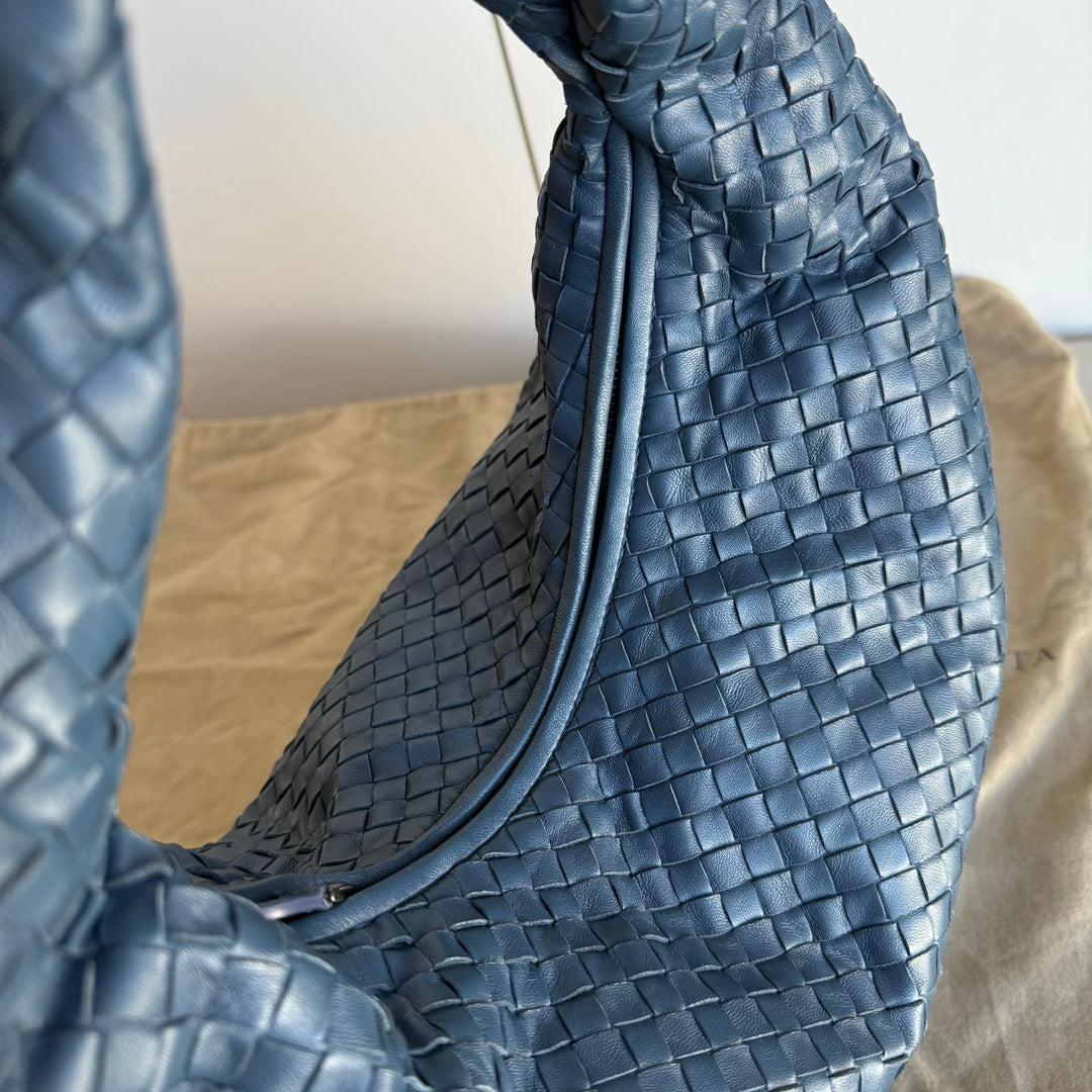 Bottega Veneta Hobo Bag Lambskin leather Dark Navy Medium 47cm 7