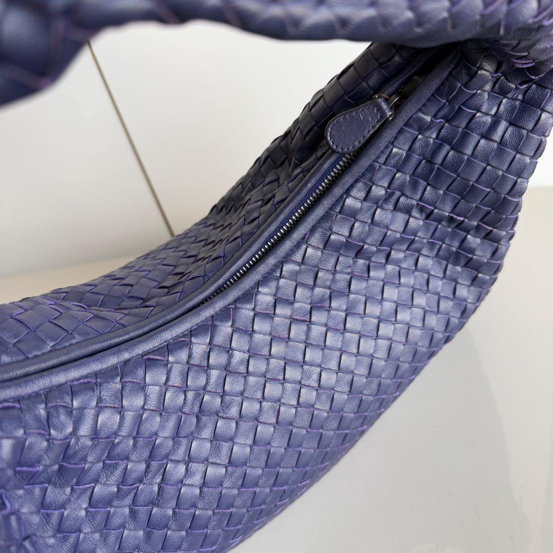Bottega Veneta Hobo Borsa in pelle di agnello Dark Navy Medium 47cm 1