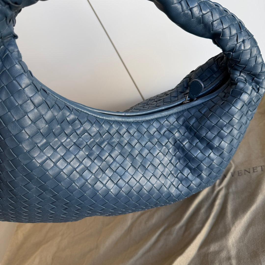 Bottega Veneta Hobo Bag Lambskin leather Dark Navy Medium 47cm 1