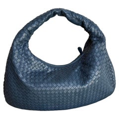Bottega Veneta Hobo Bag Lambskin leather Dark Navy Medium 47cm