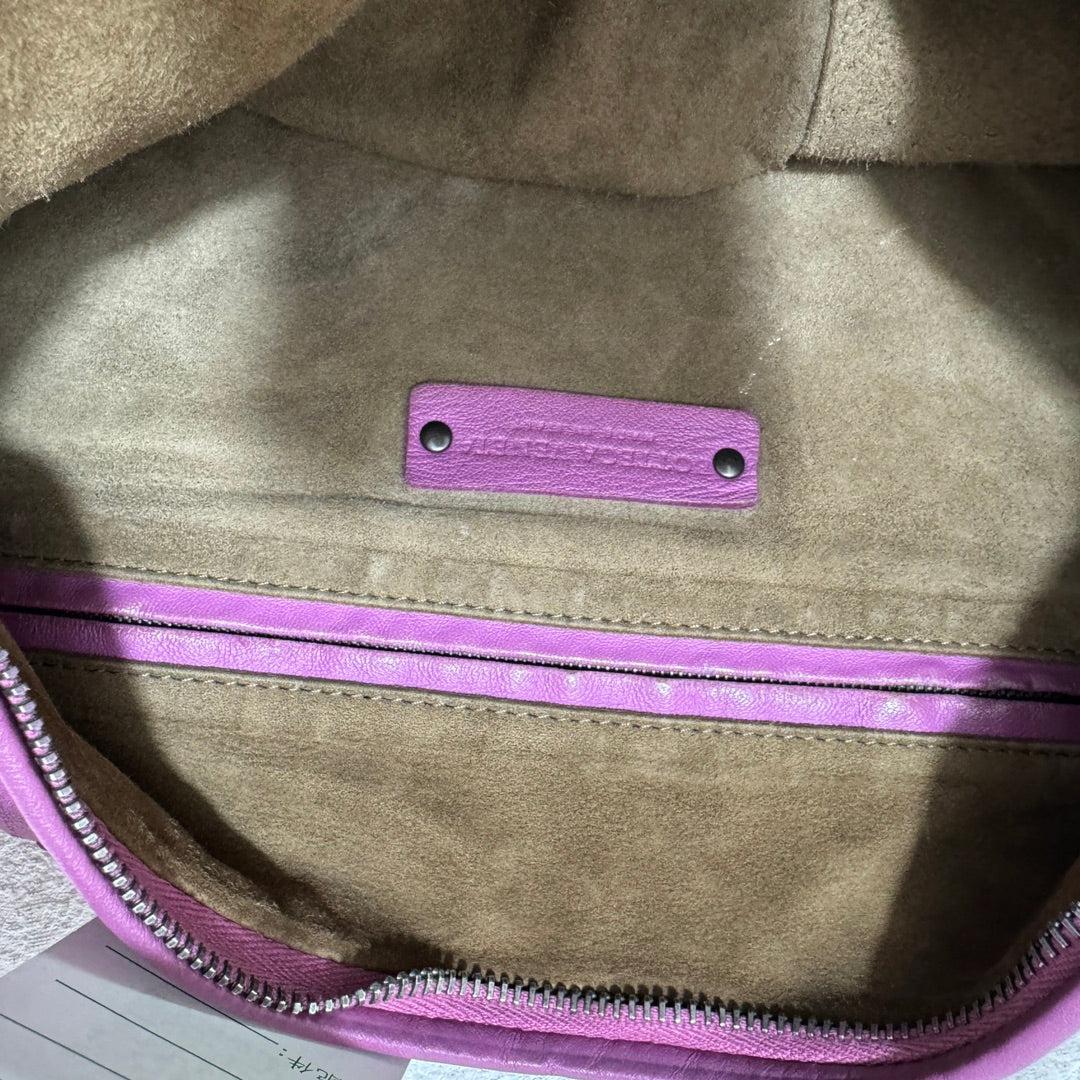 Bottega Veneta Hobo Bag Lambskin leather Lavender Purple Handle Medium 47cm 12