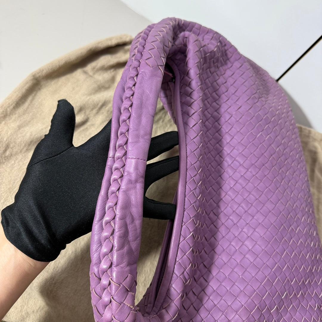 Bottega Veneta Hobo Bag Lambskin leather Lilac Lavender Purple Medium 47cm 6