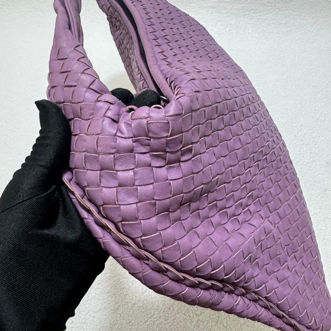 Bottega Veneta Hobo Bag Lambskin leather Lilac Lavender Purple Medium 47cm 7