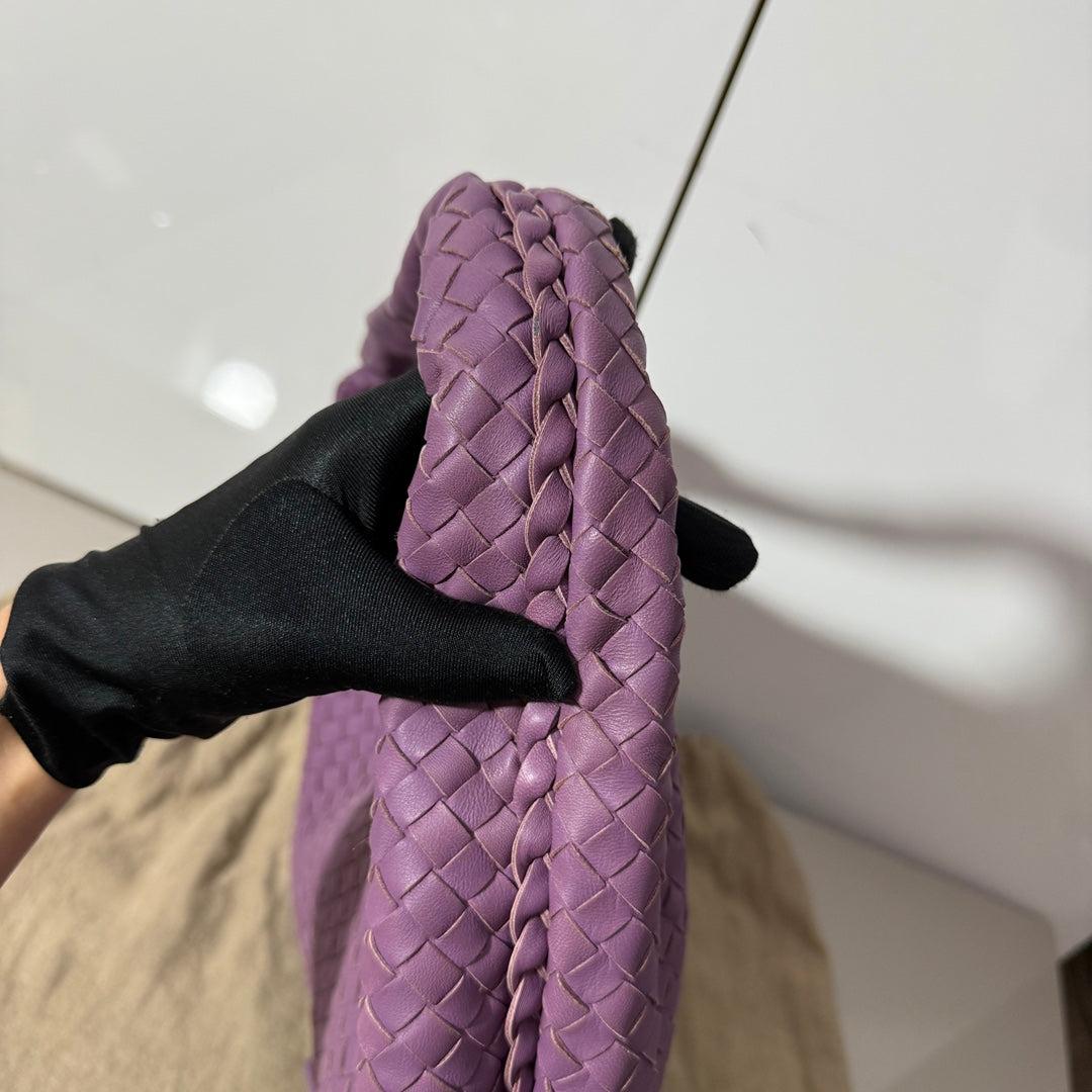 Bottega Veneta Hobo Bag Lambskin leather Lilac Lavender Purple Medium 47cm 10