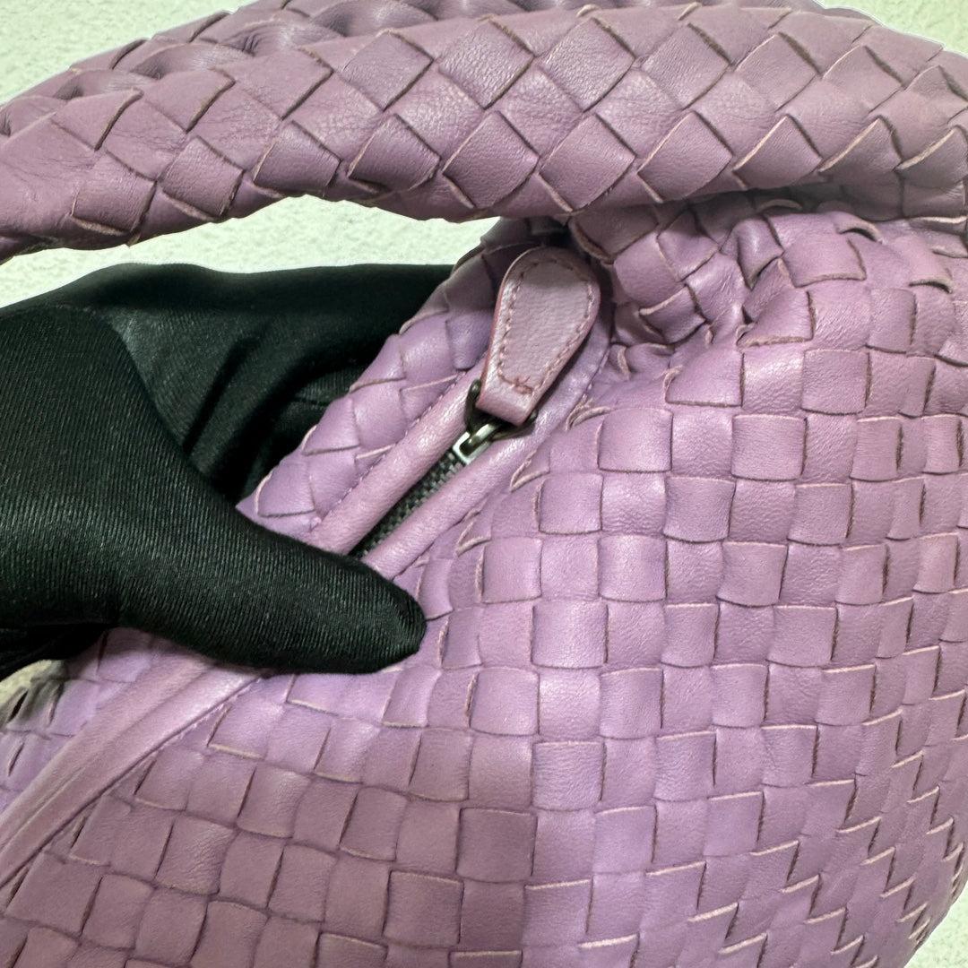 Bottega Veneta Hobo Bag Lambskin leather Lilac Lavender Purple Medium 47cm 11