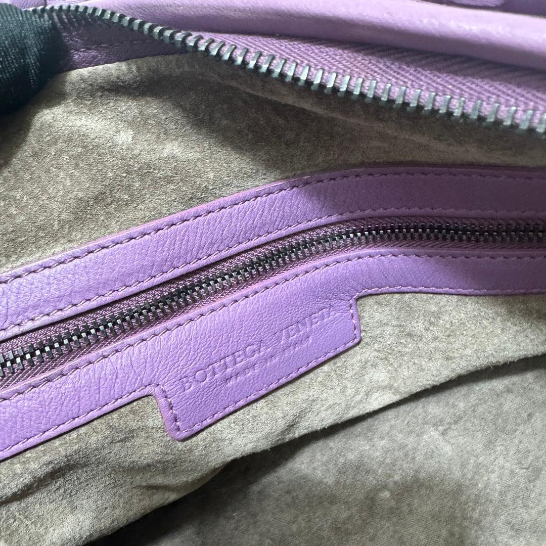 Bottega Veneta Hobo Bag Lambskin leather Lilac Lavender Purple Medium 47cm 13