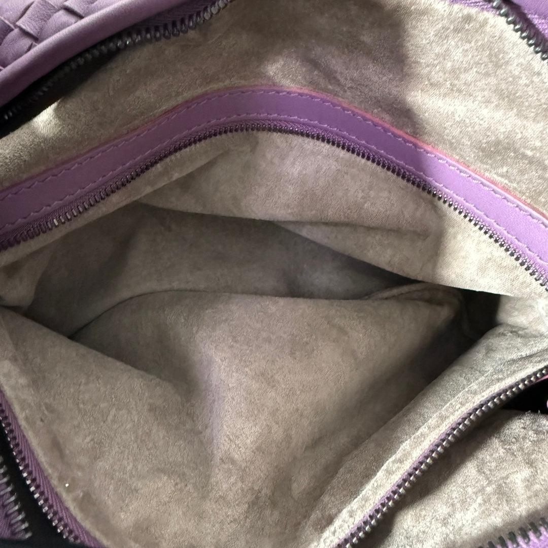 Bottega Veneta Hobo Bag Lambskin leather Lilac Lavender Purple Medium 47cm 14