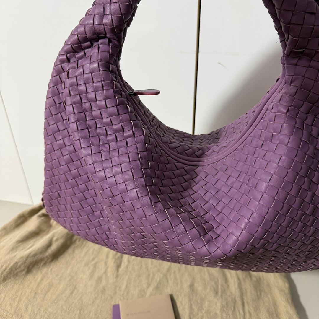 Bottega Veneta Hobo Bag Lambskin leather Lilac Lavender Purple Medium 47cm 1