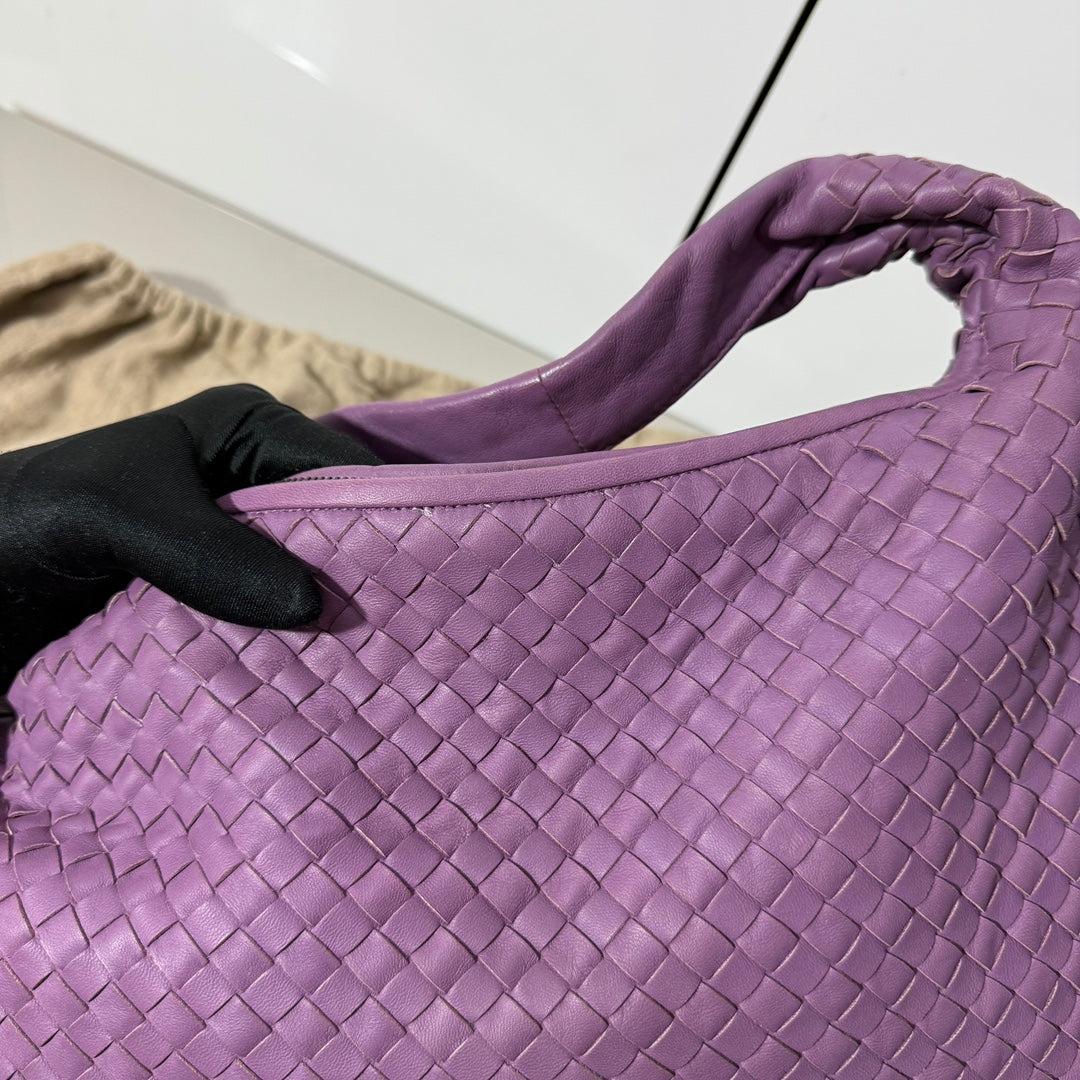 Bottega Veneta Hobo Bag Lambskin leather Lilac Lavender Purple Medium 47cm 2