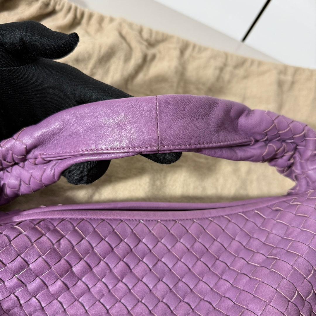 Bottega Veneta Hobo Bag Lambskin leather Lilac Lavender Purple Medium 47cm 3