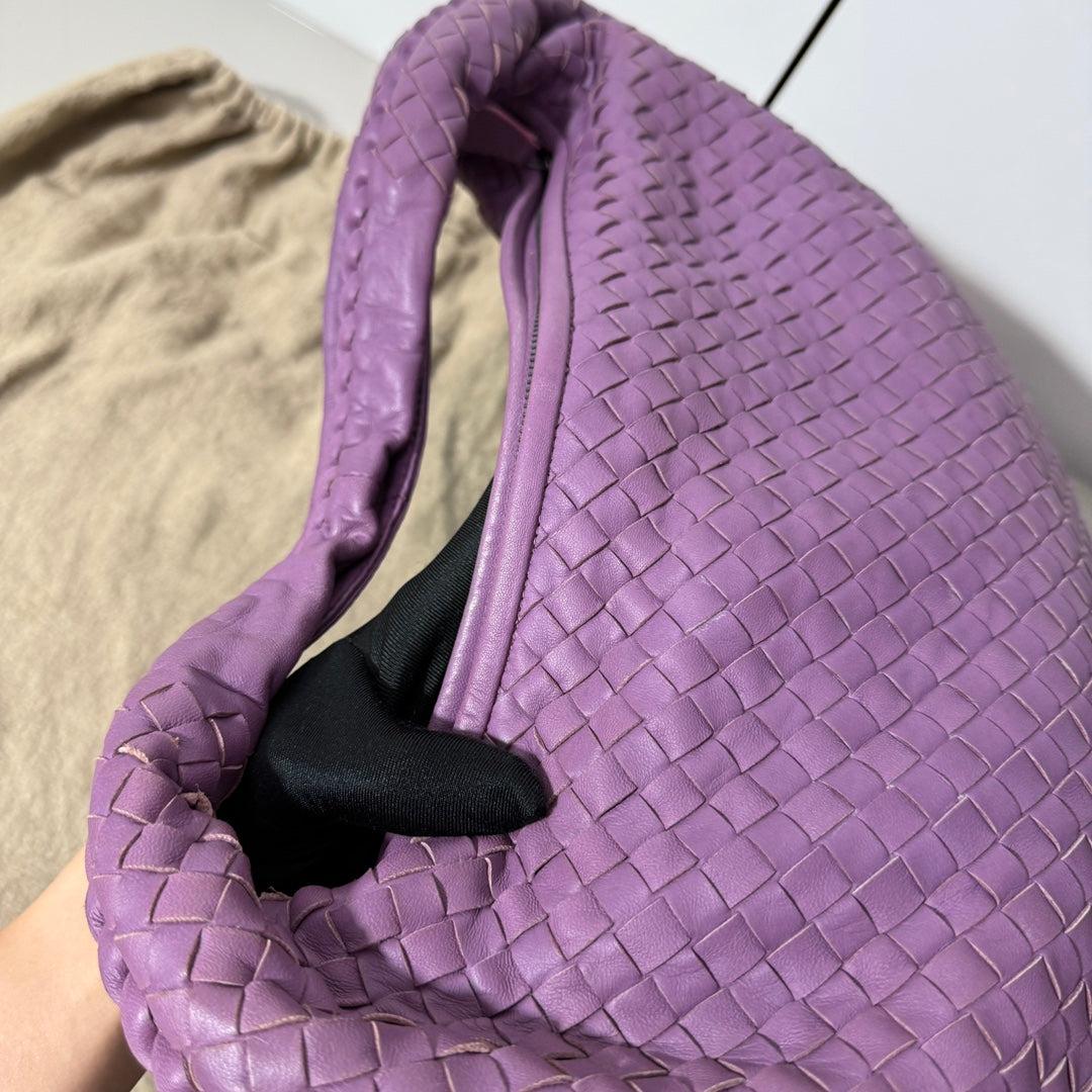 Bottega Veneta Hobo Bag Lambskin leather Lilac Lavender Purple Medium 47cm 5