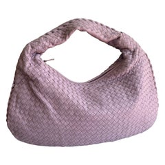 Bottega Veneta Hobo Borsa in pelle di agnello Lilla Viola Grande 47cm