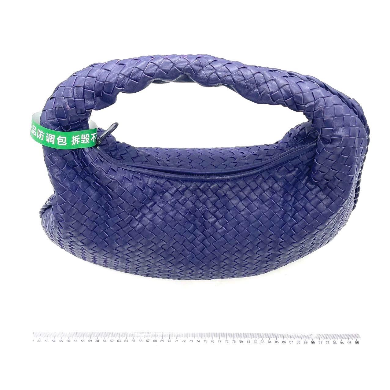Donna Bottega Veneta Borsa Hobo in pelle di agnello Navy Medium 47cm in vendita