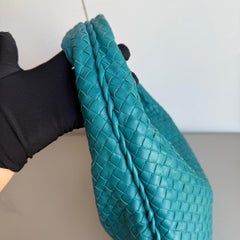 Bottega Veneta Hobo Bag Lambskin leather Teal Green 47cm