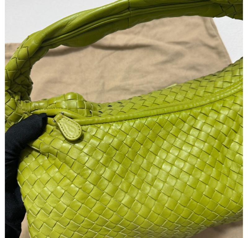 Bottega Veneta Hobo Bag Large Leather Mela Green 47cm 15