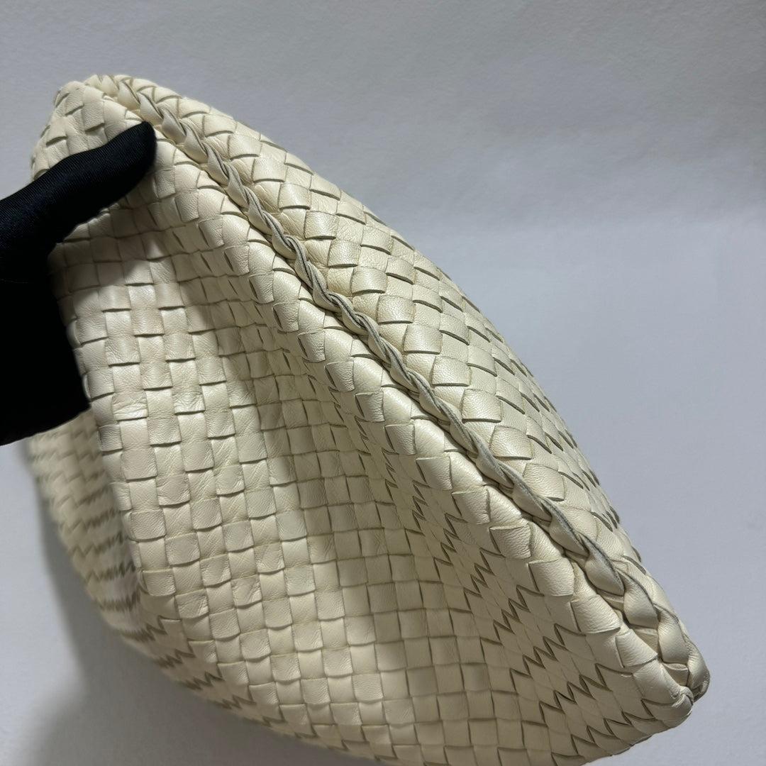Bottega Veneta Hobo Bag Large Leather Milk White 47cm 6
