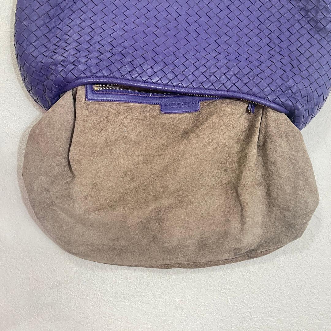 Bottega Veneta Hobo Borsa grande in pelle viola 45cm 9